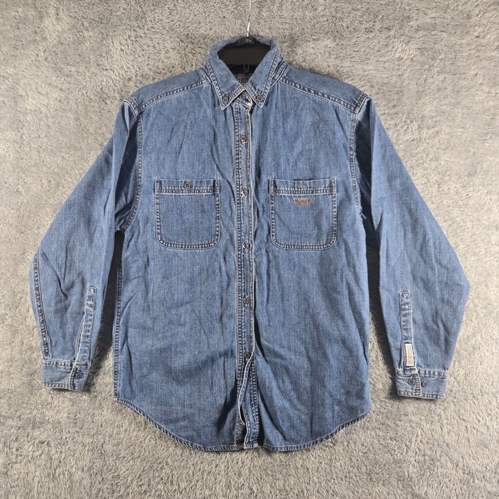 Vintage Limited Jeans Star Quality Denim Shirt Medium Wash Cotton Size 12 90s